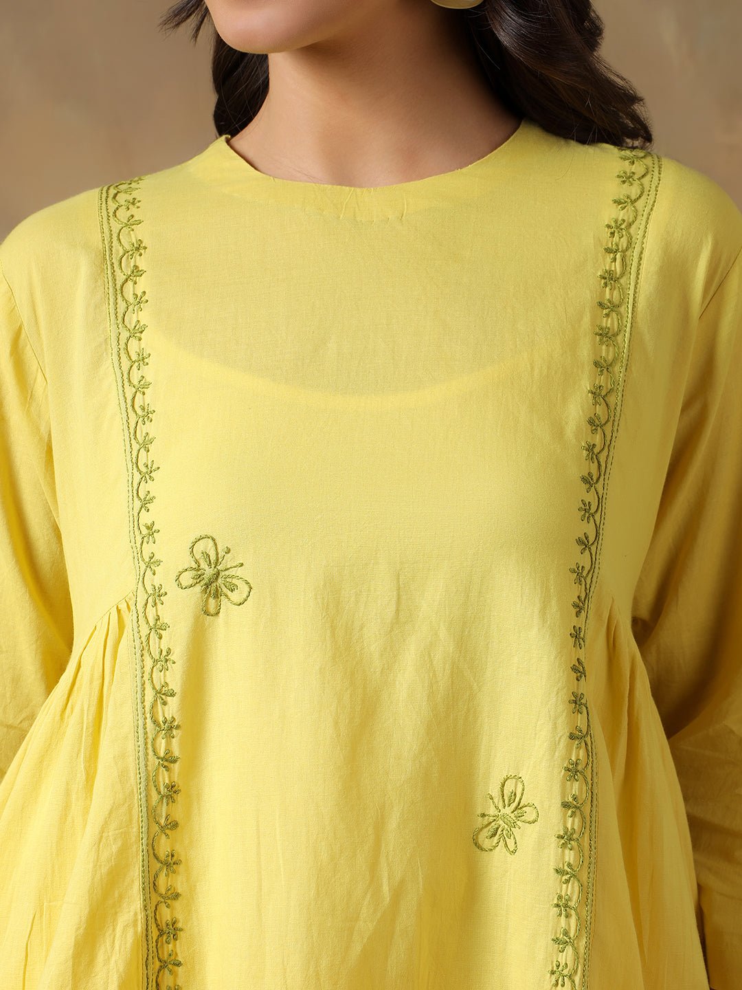 100% Cotton Chikankari Co - ord Set for Women – Womens Co - Ord Sets on Brown Living™. SKU: IH-W016. Img 12.