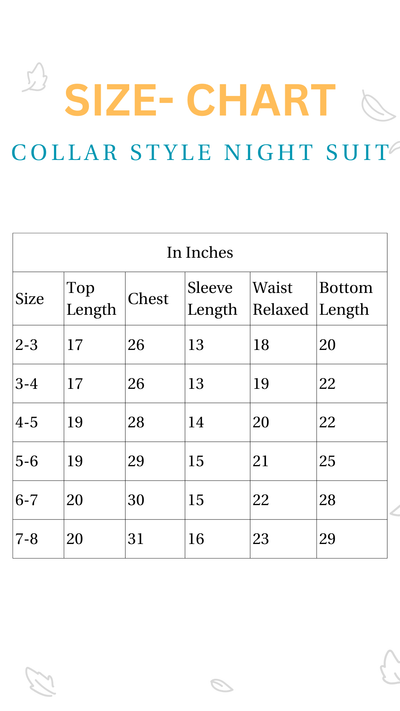 100% Cotton Cosmic Cuddles Kids Collar Night Suit Set – Kids Nightwear on Brown Living™. SKU: CCD23K1. Img 9.