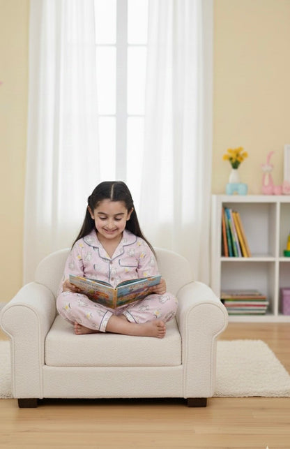 100% Cotton Purr - fect Kids Collar Night Suit Set – Kids Nightwear on Brown Living™. SKU: PST23K1. Img 11.