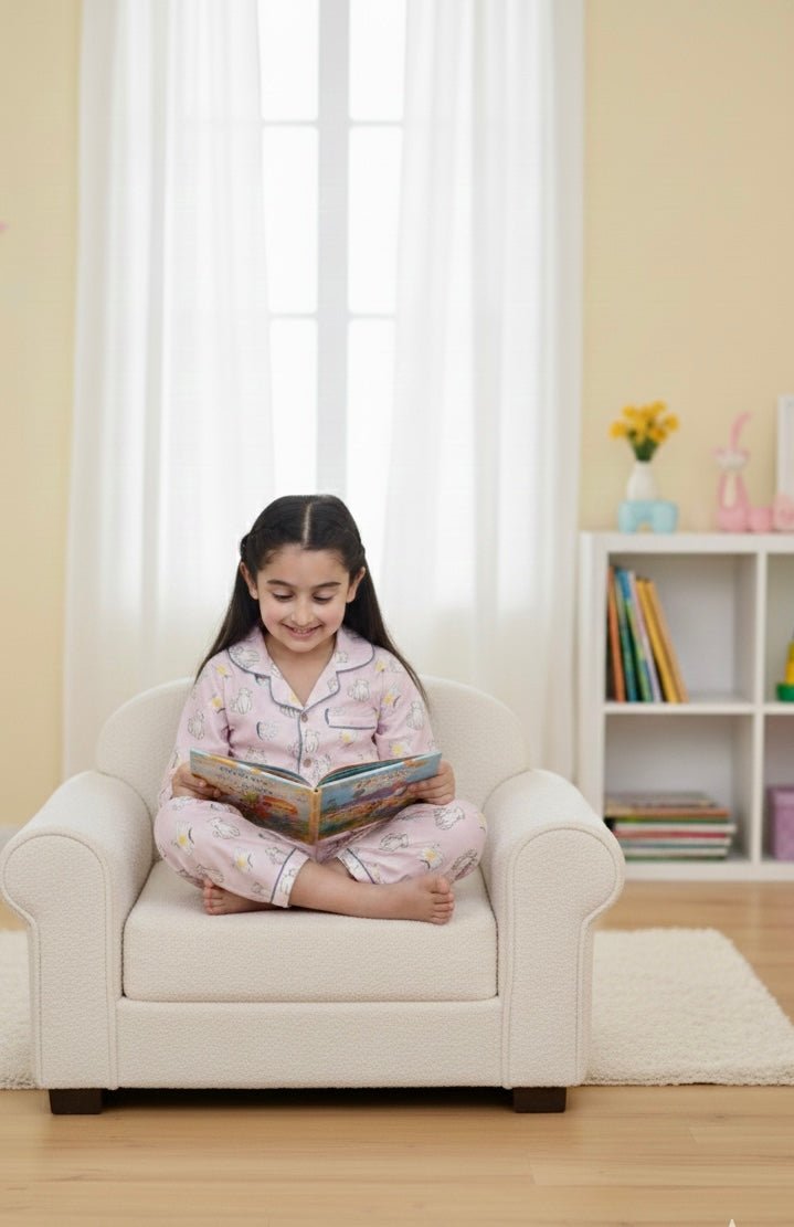 100% Cotton Purr - fect Kids Collar Night Suit Set – Kids Nightwear on Brown Living™. SKU: PST23K1. Img 11.