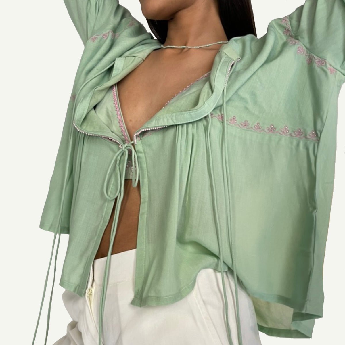 100% Cotton Santa Fe Sway Set | Comfortable & Stylish – Womens Top by erna available on Brown Living™. Xs . SKU: ER - SANTAFE - XS - 001. Img 2.