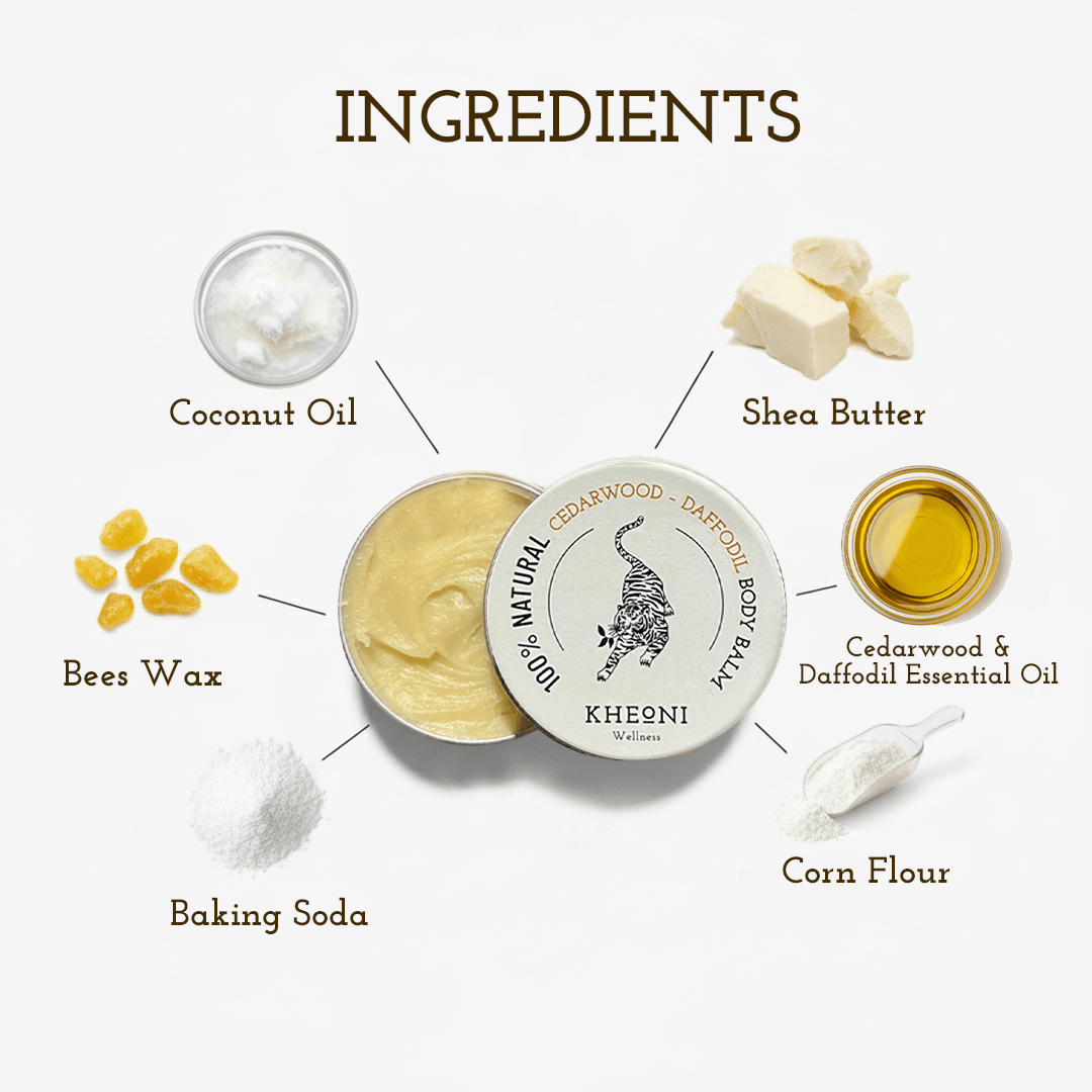100% Natural Cedarwood - Daffodil Body Balm – Body Butter on Brown Living™. SKU: FFBBCD030G. Img 3.
