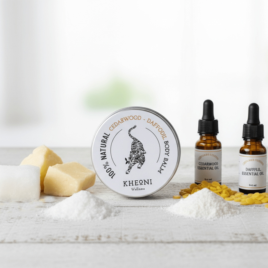 100% Natural Cedarwood Daffodil Body Balm | Nourishing Moisture Balm – Body Butter on Brown Living™. SKU: FFBBCD030G. Img 8.