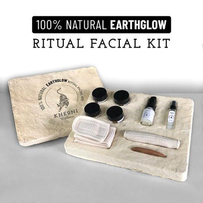100% Natural Earthglow Ritual Facial Kit – Gift on Brown Living™. SKU: FFFKEGBA01. Img 1.