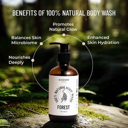 100% Natural Forest Body Wash | Refreshing Herbal Shower Gel – Body Wash on Brown Living™. SKU: FFNBW250L. Img 2.