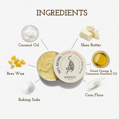 100% Natural Orange - Cinnamaon Body Balm – Body Butter on Brown Living™. SKU: FFBBOC030G. Img 3.