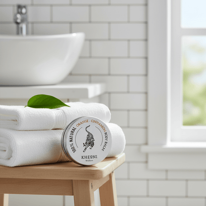 100% Natural Orange Cinnamon Body Balm | Deep Nourishing Moisturizer – Body Butter on Brown Living™. SKU: FFBBOC030G. Img 3.