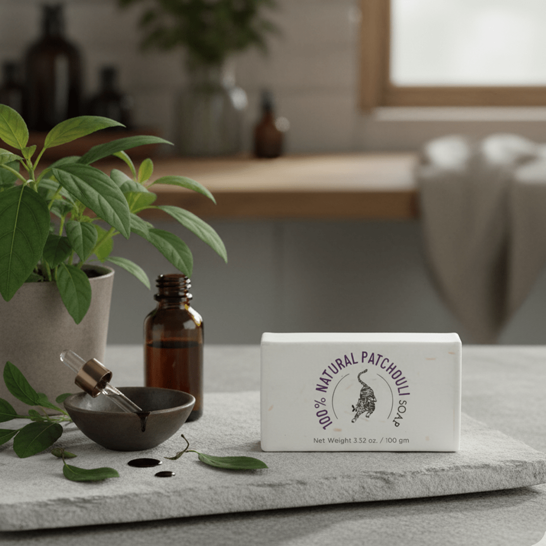 100% Natural Patchouli Soap | Handmade Body Cleansing Bar – Soap on Brown Living™. SKU: FFSOPA100G. Img 1.