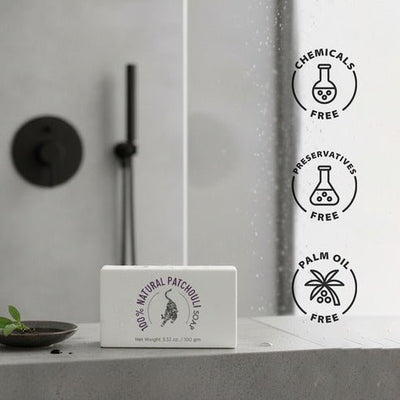 100% Natural Patchouli Soap | Handmade Body Cleansing Bar – Soap on Brown Living™. SKU: FFSOPA100G. Img 6.