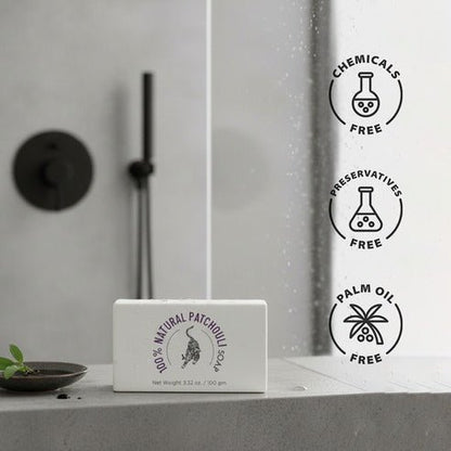 100% Natural Patchouli Soap | Handmade Body Cleansing Bar – Soap on Brown Living™. SKU: FFSOPA100G. Img 6.