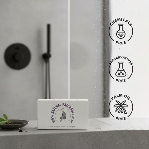 100% Natural Patchouli Soap | Handmade Body Cleansing Bar – Soap on Brown Living™. SKU: FFSOPA100G. Img 6.