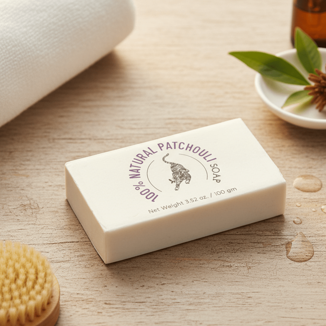 100% Natural Patchouli Soap | Handmade Body Cleansing Bar – Soap on Brown Living™. SKU: FFSOPA100G. Img 5.