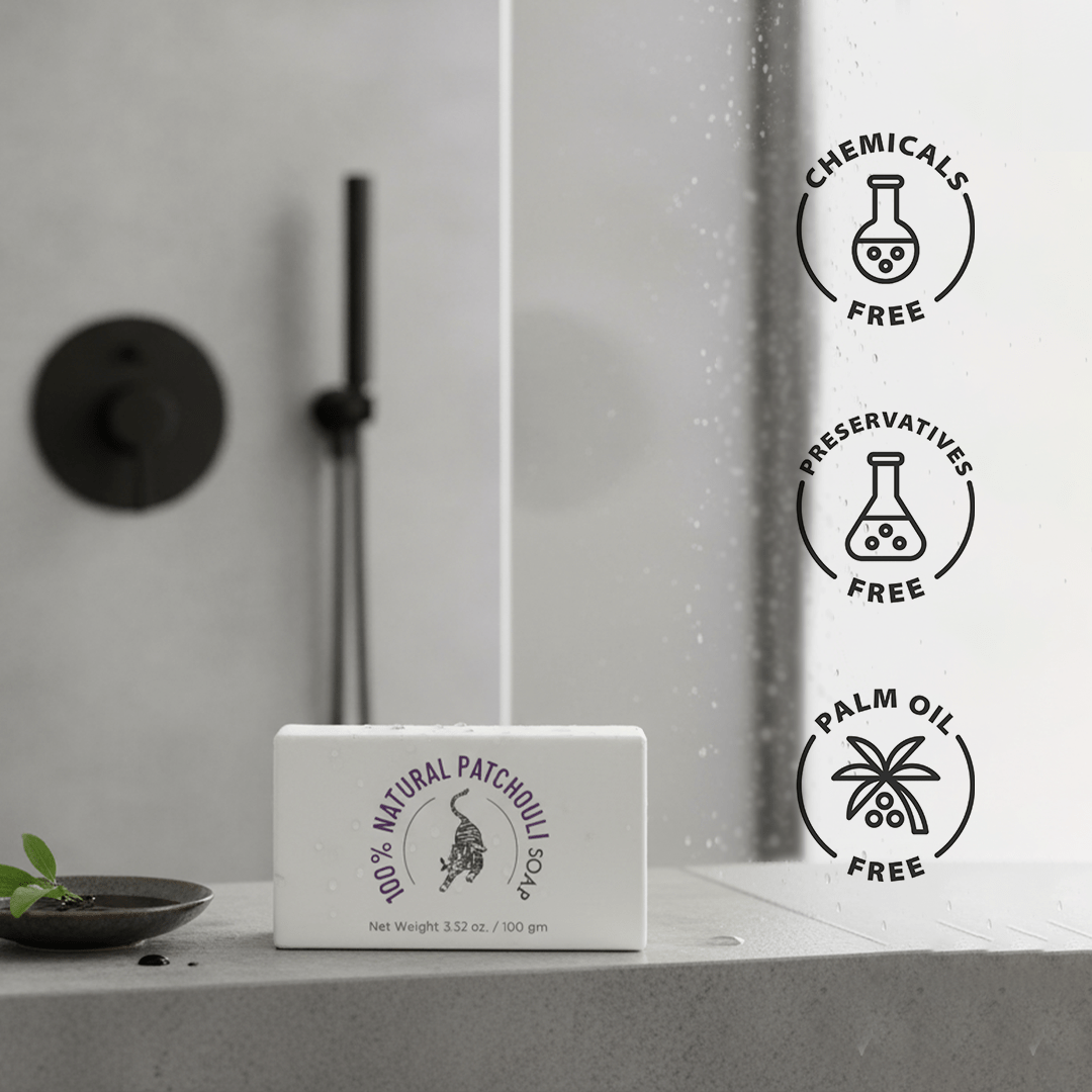 100% Natural Patchouli Soap | Handmade Body Cleansing Bar – Soap on Brown Living™. SKU: FFSOPA100G. Img 2.