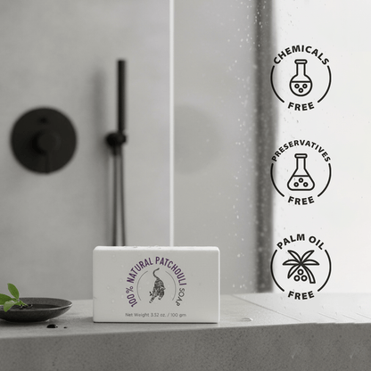 100% Natural Patchouli Soap | Handmade Body Cleansing Bar – Soap on Brown Living™. SKU: FFSOPA100G. Img 2.