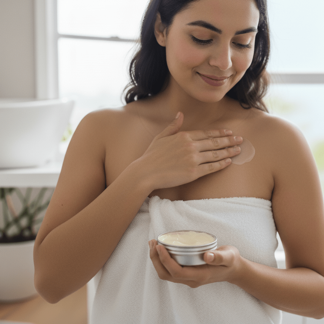 100% Natural Rosemary - Honeysuckle Body Balm – Body Butter on Brown Living™. SKU: FFBBRH030G. Img 4.