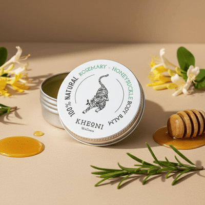 100% Natural Rosemary - Honeysuckle Body Balm – Body Butter on Brown Living™. SKU: FFBBRH030G. Img 5.