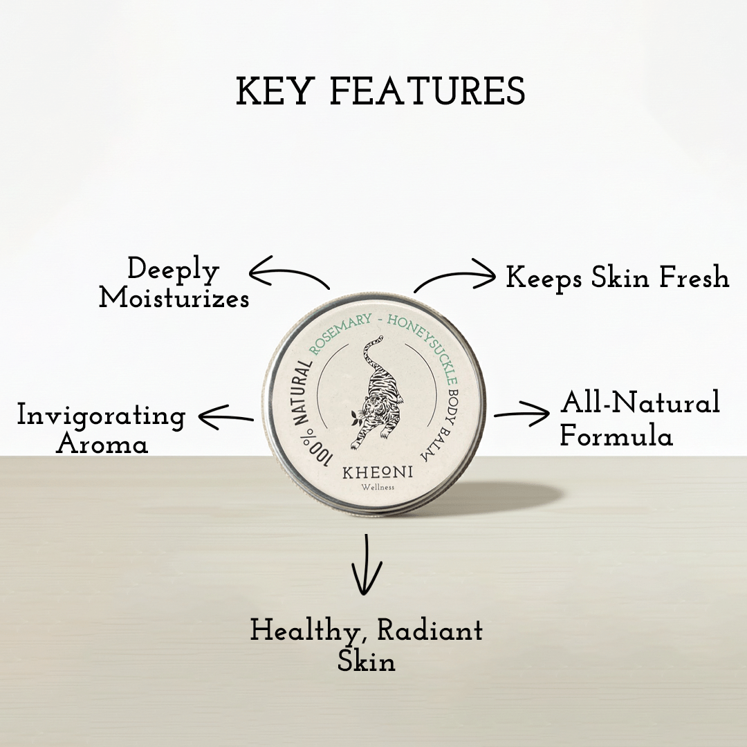 100% Natural Rosemary - Honeysuckle Body Balm – Body Butter on Brown Living™. SKU: FFBBRH030G. Img 2.