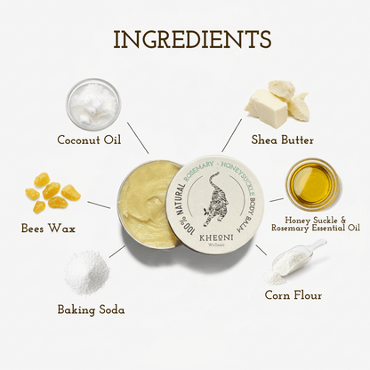 100% Natural Rosemary - Honeysuckle Body Balm – Body Butter on Brown Living™. SKU: FFBBRH030G. Img 3.