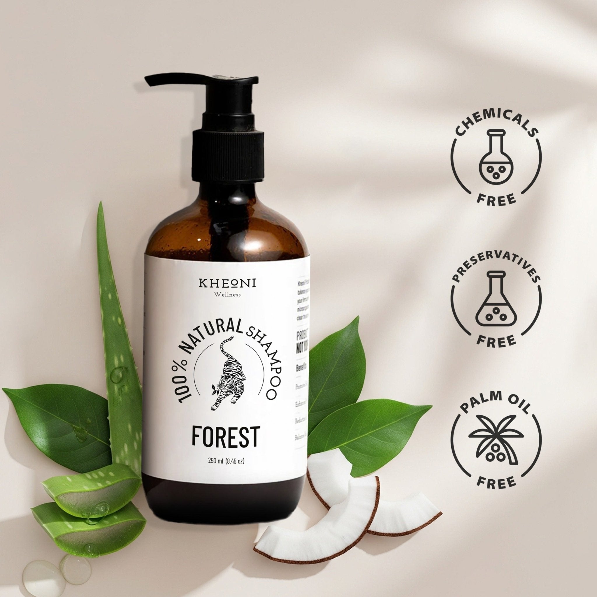 100% Natural Shampoo - Forest – Hair Shampoo on Brown Living™. SKU: FFNS0250L. Img 4.