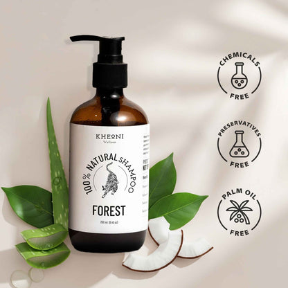 100% Natural Shampoo – Forest | Herbal Anti - Hairfall Shampoo – Hair Shampoo on Brown Living™. SKU: FFNS0250L. Img 4.