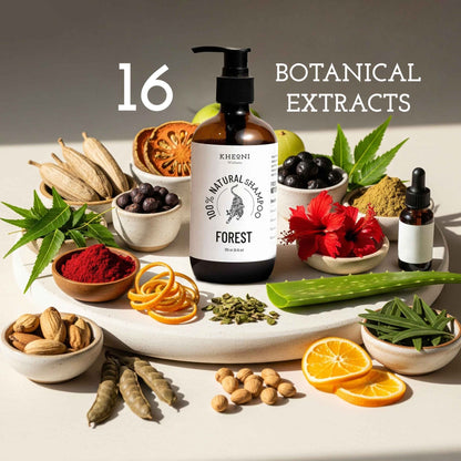 100% Natural Shampoo – Forest | Herbal Anti - Hairfall Shampoo – Hair Shampoo on Brown Living™. SKU: FFNS0250L. Img 3.