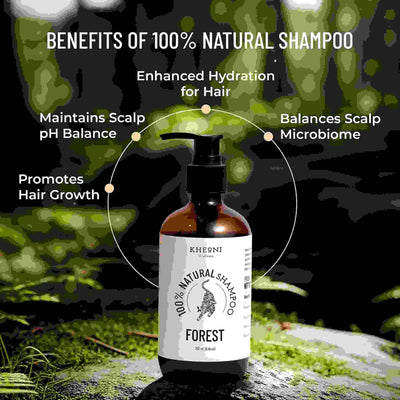 100% Natural Shampoo – Forest | Herbal Anti - Hairfall Shampoo – Hair Shampoo on Brown Living™. SKU: FFNS0250L. Img 2.