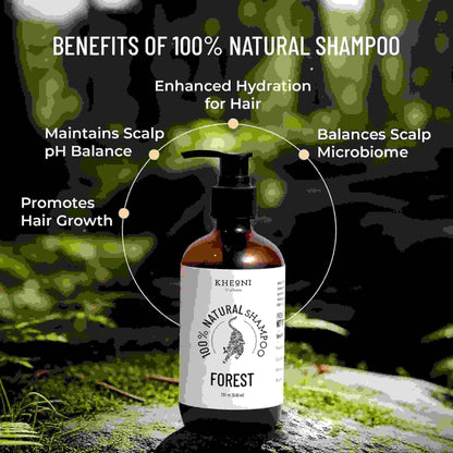100% Natural Shampoo – Forest | Herbal Anti - Hairfall Shampoo – Hair Shampoo on Brown Living™. SKU: FFNS0250L. Img 2.