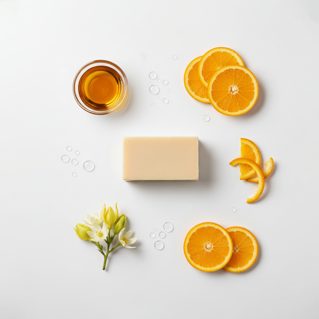 100% Natural Sweet Orange / Ylang Ylang Soap – Body Soap on Brown Living™. SKU: FFSOOY100G. Img 3.