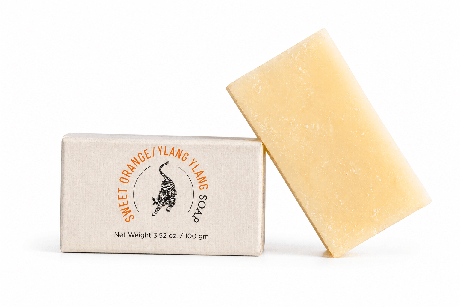 100% Natural Sweet Orange / Ylang Ylang Soap – Body Soap on Brown Living™. SKU: FFSOOY100G. Img 1.