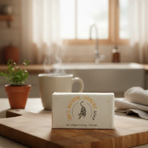 100% Natural Turmeric Soap – Soap on Brown Living™. SKU: FFSOTU100G. Img 7.