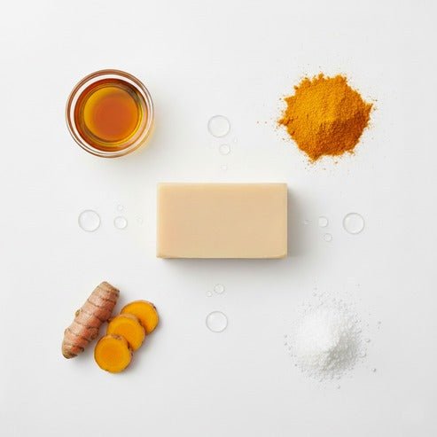 100% Natural Turmeric Soap – Soap on Brown Living™. SKU: FFSOTU100G. Img 4.