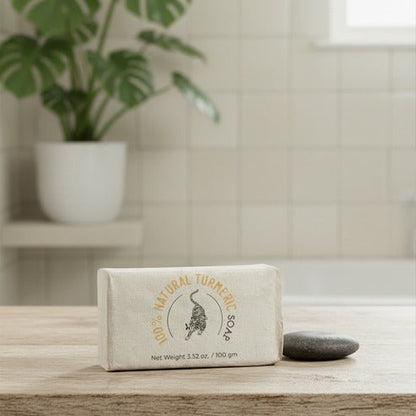 100% Natural Turmeric Soap – Soap on Brown Living™. SKU: FFSOTU100G. Img 9.