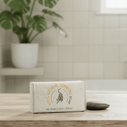 100% Natural Turmeric Soap | Handmade Anti - Acne & Brightening Bath Bar – Soap on Brown Living™. SKU: FFSOTU100G. Img 4.