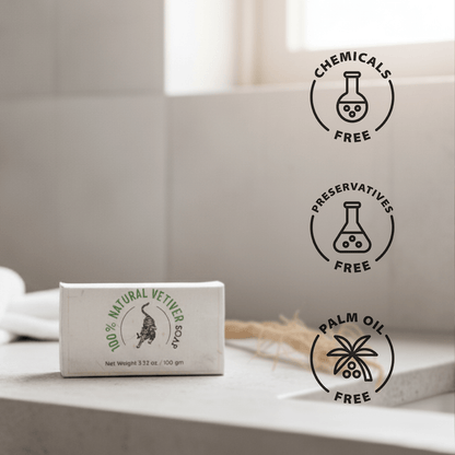 100% Natural Vetiver Soap | Handmade Bathing Bar – Soap on Brown Living™. SKU: FFSOVE100G. Img 4.