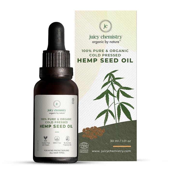 100 % Organic Hemp Seed Cold Pressed Carrier Oil - 30ml | Verified Sustainable Hair Oil on Brown Living™