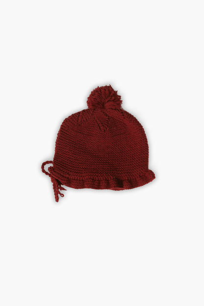 100% Pure Merino Wool Baby Bonnet | Soft & Breathable – Kids Cap on Brown Living™. SKU: BBB06006. Img 6.
