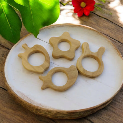100% Pure Neem Wooden Teethers For Babies Aged 0 To 3 Years – Baby Teethers & Soothers on Brown Living™. SKU: T_APL-MNG-FLR-BNY. Img 6.