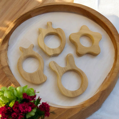 100% Pure Neem Wooden Teethers For Babies Aged 0 To 3 Years – Baby Teethers & Soothers on Brown Living™. SKU: T_APL-MNG-FLR-BNY. Img 4.
