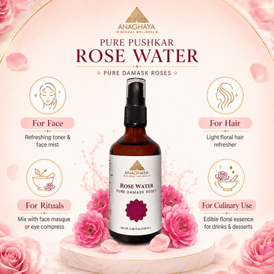 100% Pure Rose Water 100ml | Natural Facial Mist & Skin Toner – Face Serum on Brown Living™. SKU: 05. Img 1.