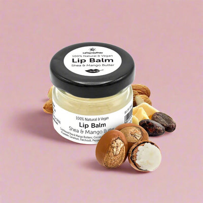 100% Vegan Lip Balm Shea & Mango Butter - 15g – Lip Balms on Brown Living™. SKU: 3BC_LBMS - 15G. Img 1.