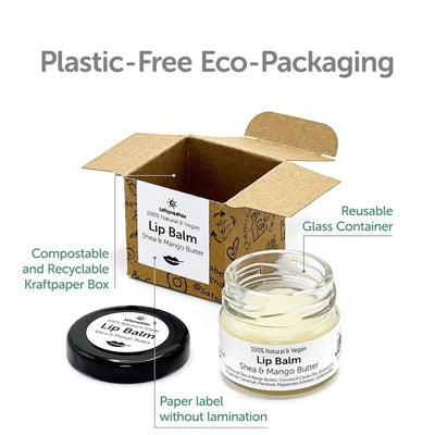 100% Vegan Lip Balm Shea & Mango Butter - 15g – Lip Balms on Brown Living™. SKU: 3BC_LBMS - 15G. Img 3.