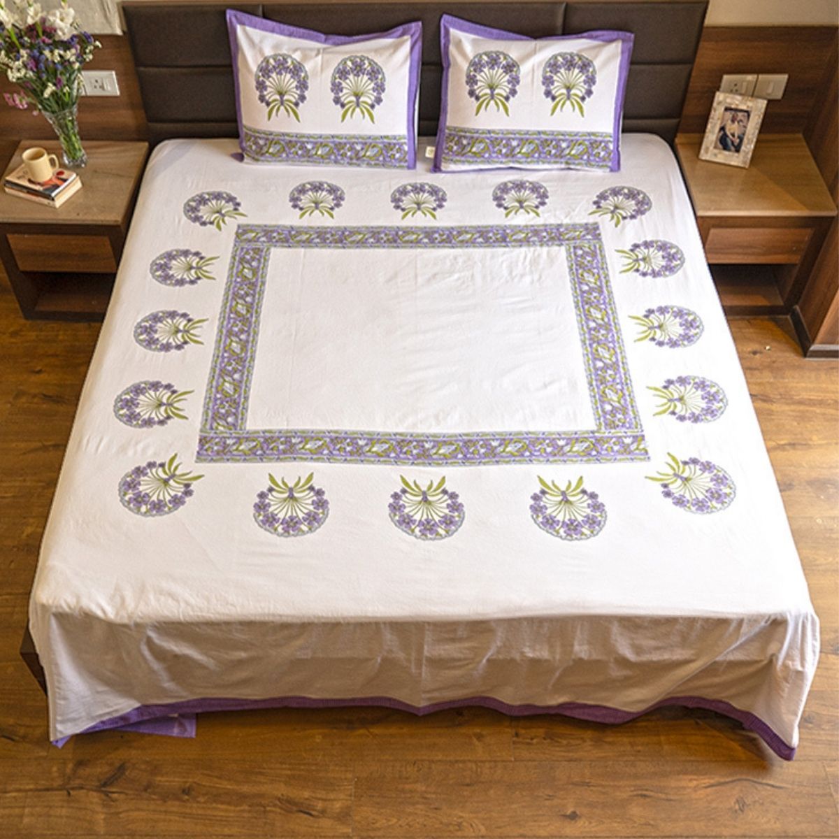 Organic Cotton Multicolor Pristine Floral Bed Linen