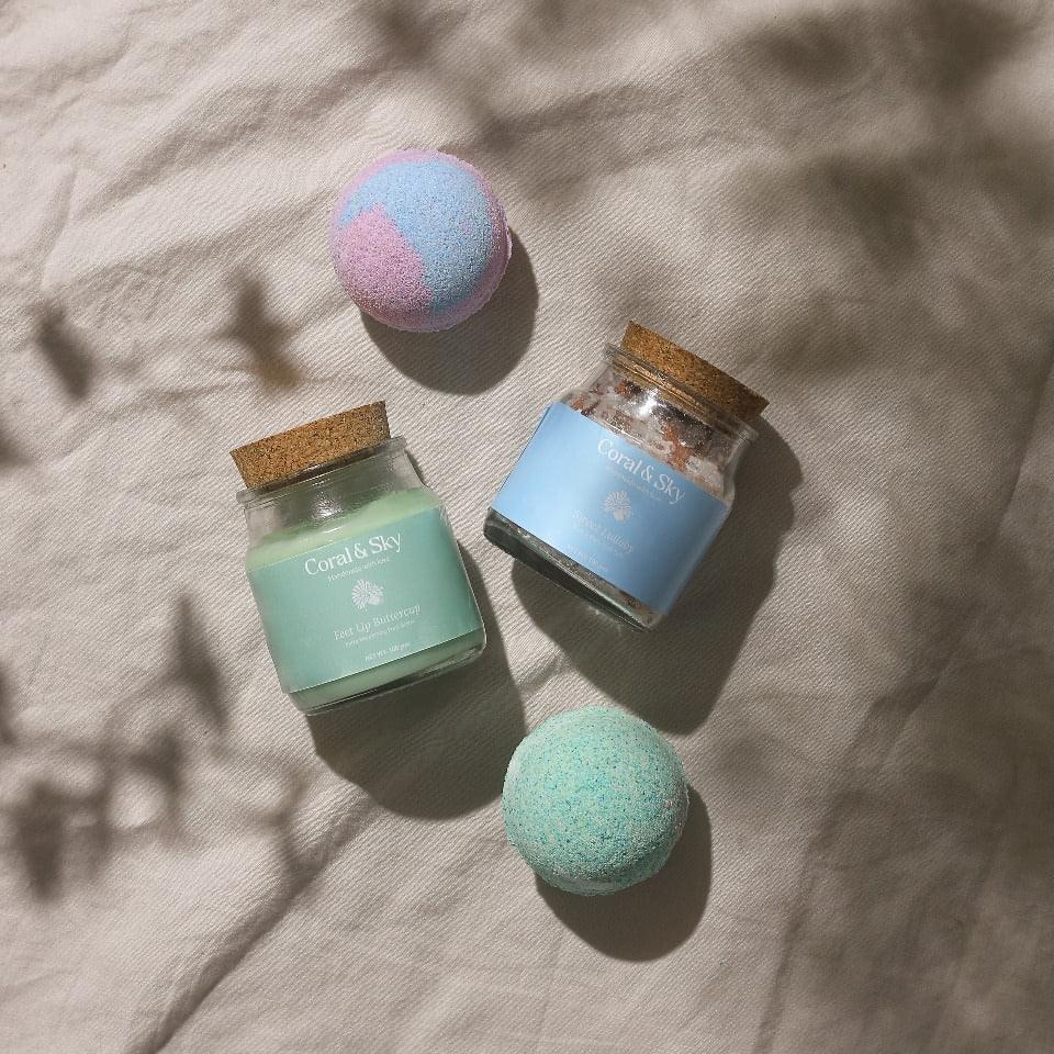 Happy Feet Pedicure Kit With Foot Butter, Foot Soak & Pedicure Bombs