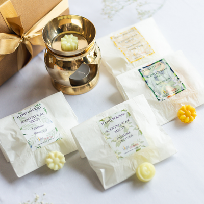 Natural Beeswax Melts in Unique Fragrances- Set of 4