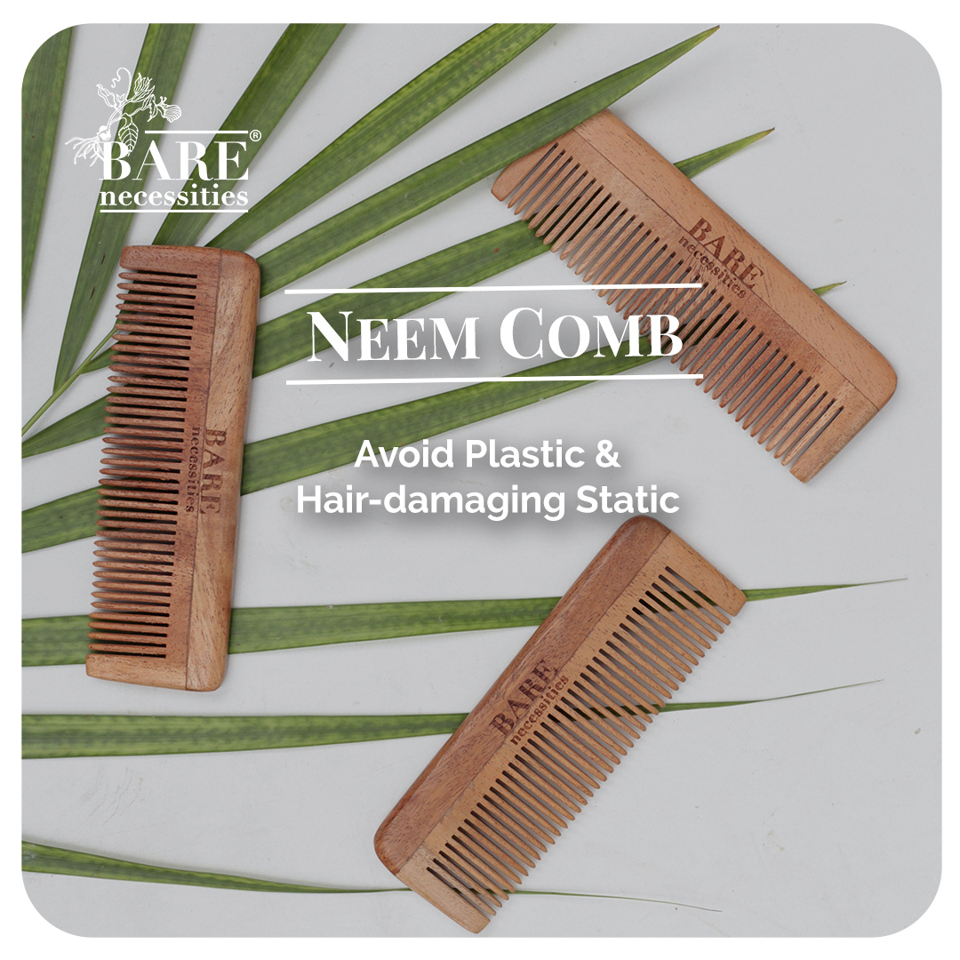 Handmade Neem Wooden Comb for Hair Growth and Scalp Massager