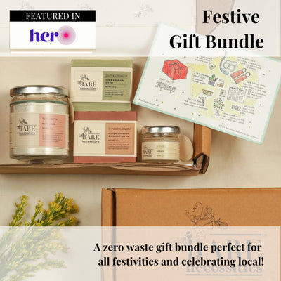 Festive Gift Bundle - Handmade Soap, Organic Scrub and Lip Balm | Verified Sustainable by Brown Living™