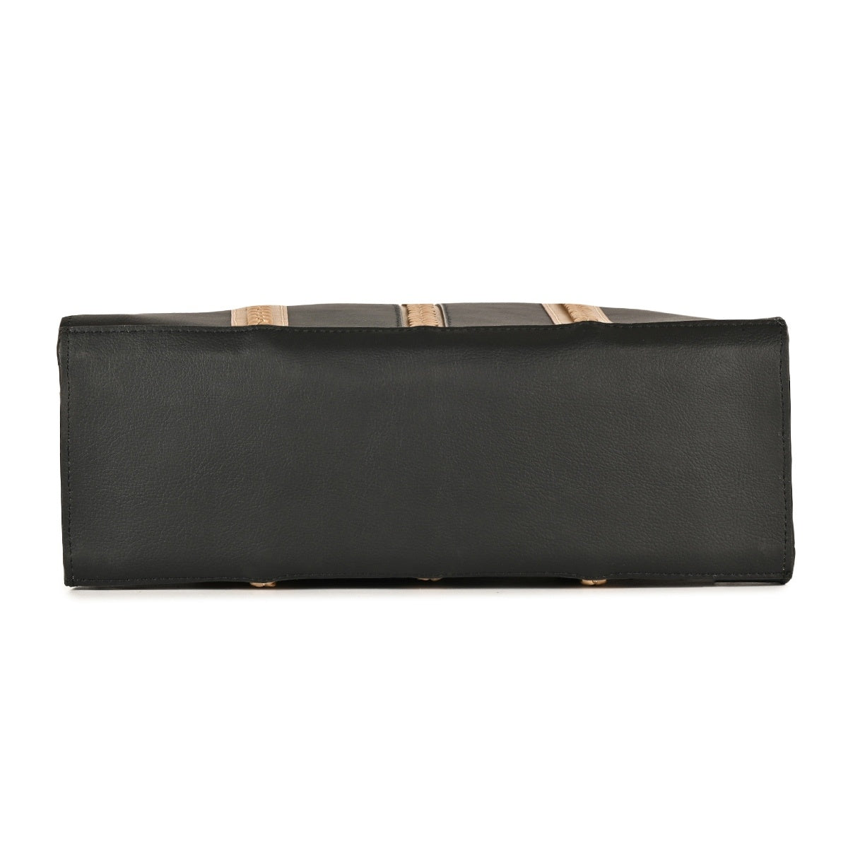 Gaia Vegan Leather Shoulder Bag (Black & Gold)