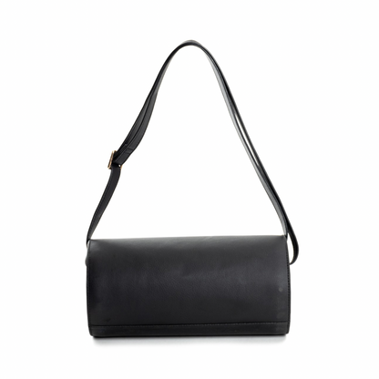 Nyx- Black Apple Leather Handbag | Vegan Leather Designer Handbag