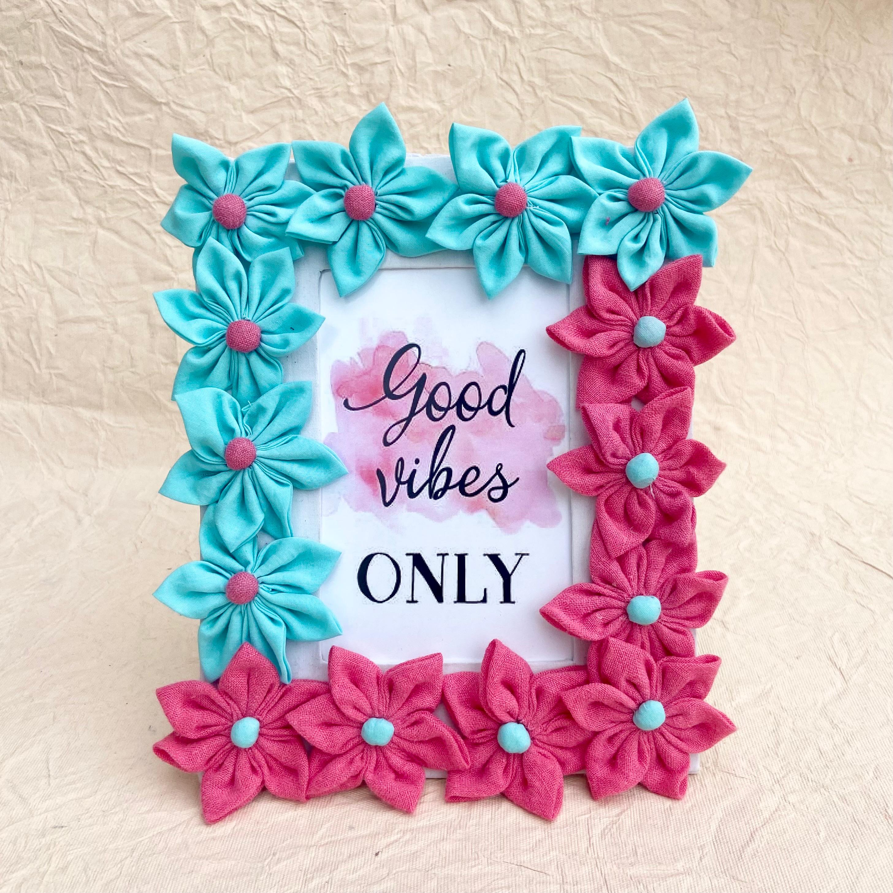 Upcycled Floral Photo Frame | Handmade Sustainable Decor
