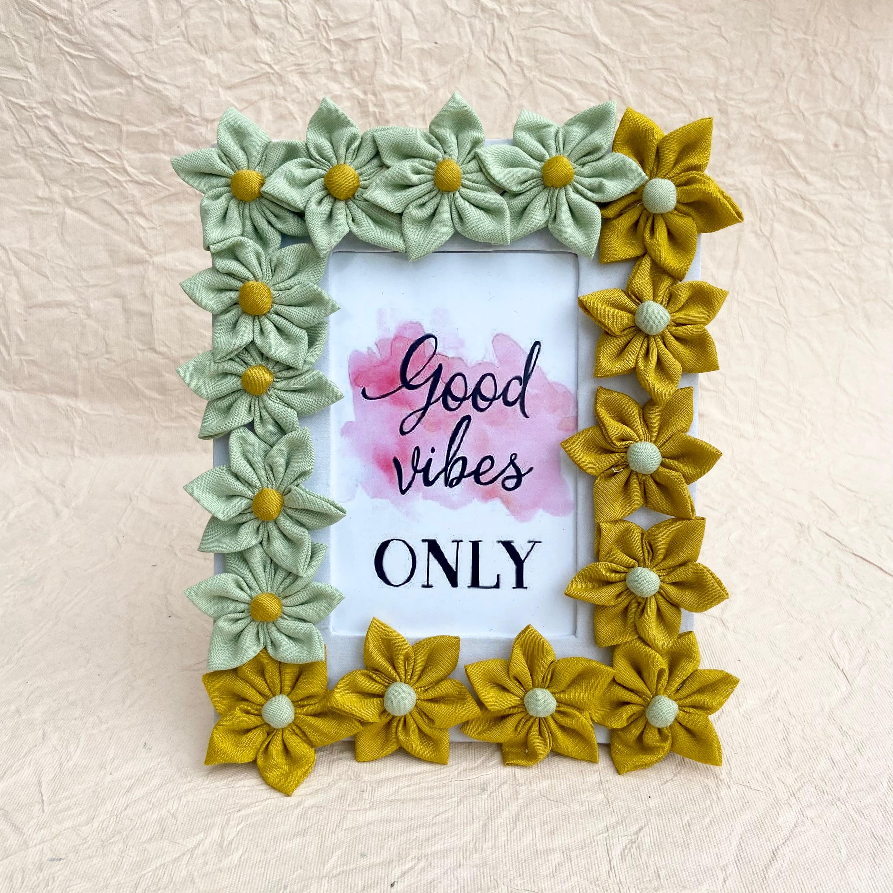 Upcycled Floral Photo Frame | Handmade Sustainable Decor